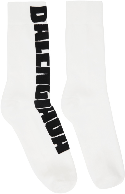 Photo: Balenciaga White Intarsia Socks