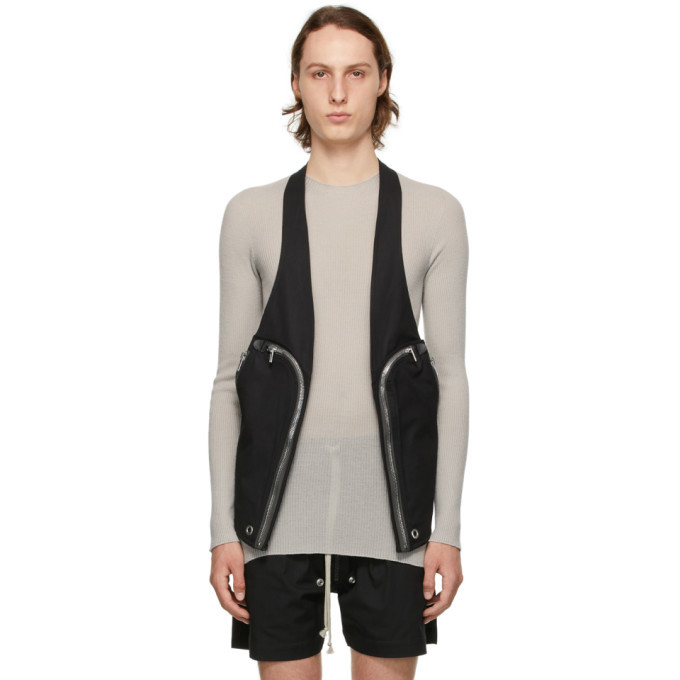 Rick Owens Black Bauhaus Vest Rick Owens