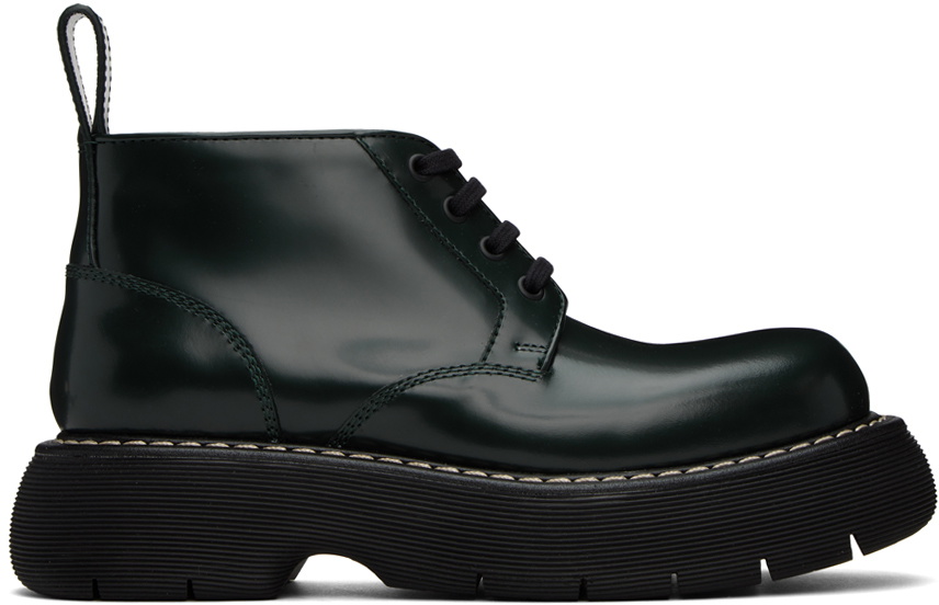 BOTTEGA VENETA SWELL サイドゴアブーツ Bottega Veneta Khaki Swell Lace-Up Boots Bottega Veneta