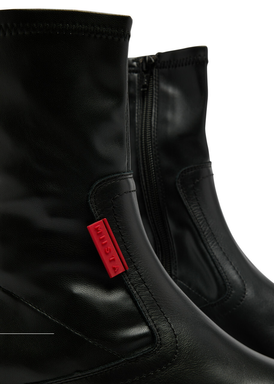 Miista Oliana 60 Leather Ankle Boots Black