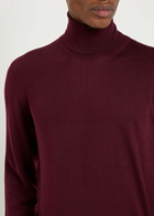 Saint Laurent Roll-neck Wool Jumper Bordeaux