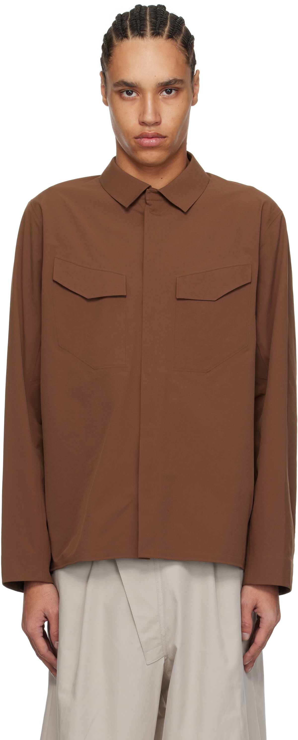 Veilance Brown Field Shirt Arc'teryx Veilance