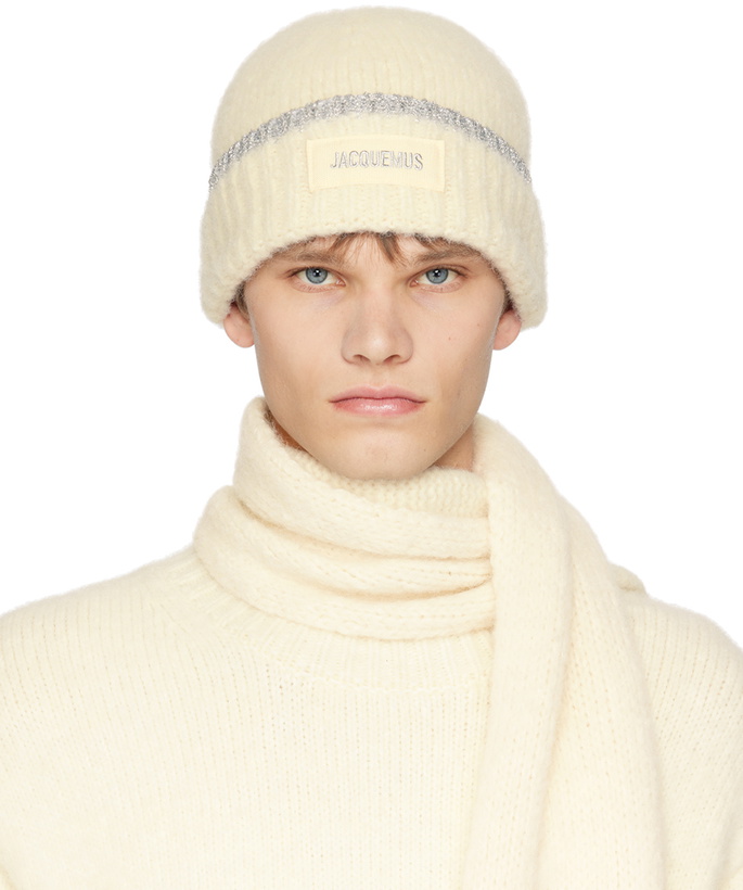 Photo: Jacquemus Off-White Guirlande 'Le Bonnet Paoli' Beanie