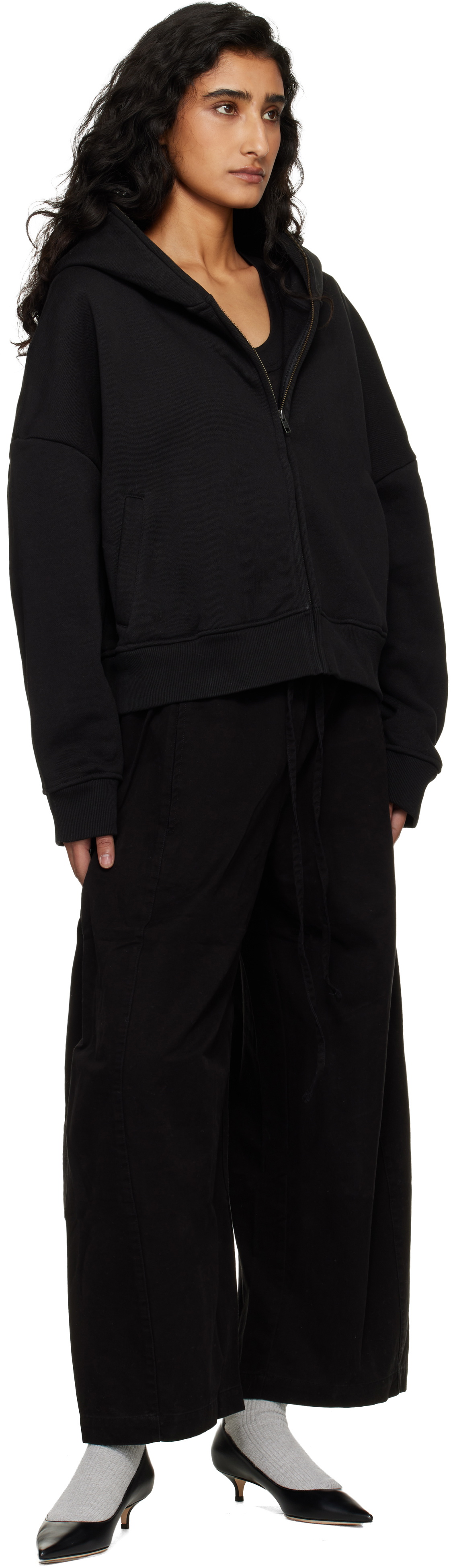 Entire Studios Black Eternal Zip Hoodie