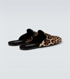 Dolce&Gabbana Leopard-print calf hair mules