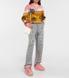 Alanui - Full Moon bandana-print boots