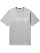 COMME DES GARÇONS HOMME - Logo-Embroidered Cotton-Jersey T-Shirt - Gray - 2