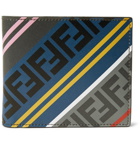 Fendi - Logo-Print Leather Billfold Wallet - Men - Gray