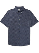 Faherty - Playa Button-Down Collar Printed Stretch-Cotton Shirt - Blue