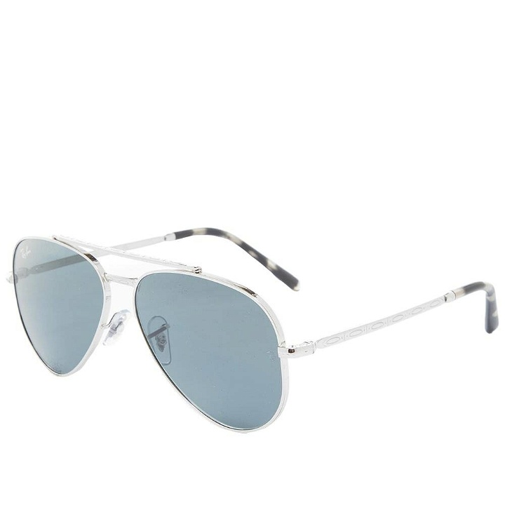 Photo: Ray Ban Men's New Aviator Sunglasses in Silver