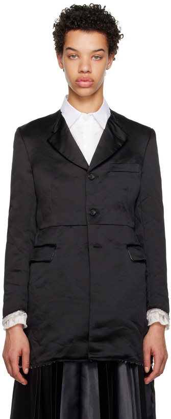 Photo: Black Comme des Garçons Black Raw Edge Coat