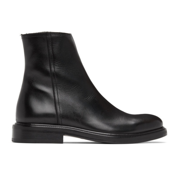 Photo: Officine Generale Black Leather Ryan Boots