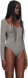 Paris Georgia Gray Underwire Bodysuit