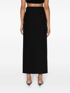 WARDROBE.NYC Black Straight-Cut Cotton Maxi Skirt