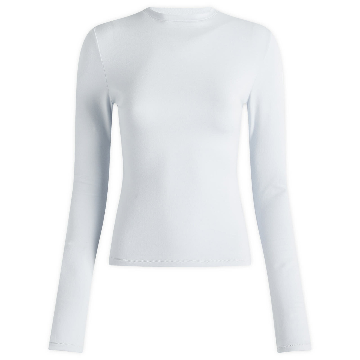 SKIMS Gray Cotton Jersey Super Cropped T-Shirt SKIMS
