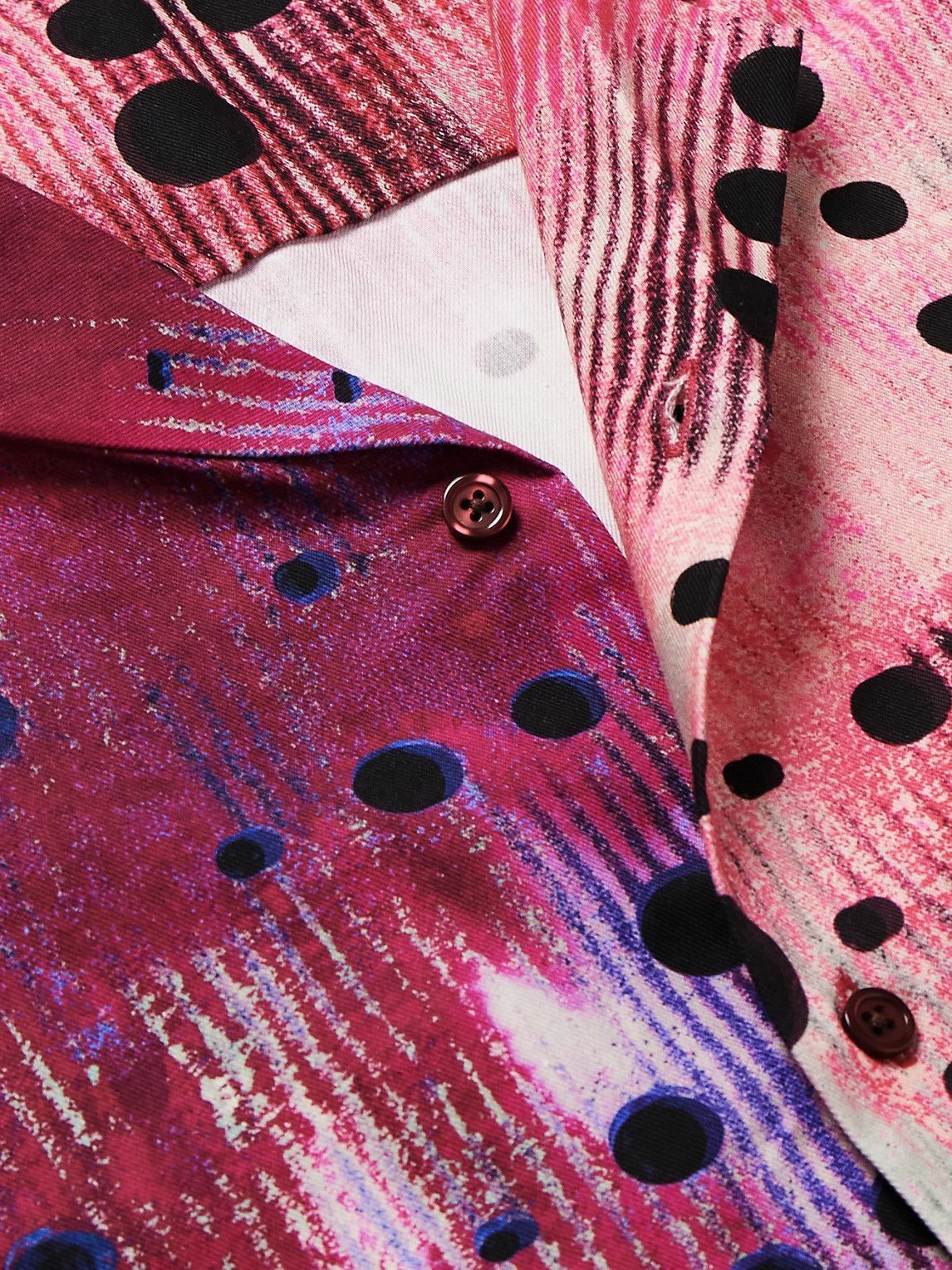 Saturdays NYC - Canty Dots Printed Camp-Collar Cotton and TENCEL
