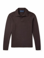 Thom Sweeney - Skipper Wool Polo Shirt - Brown