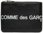 COMME des GARÇONS WALLETS Black Large Huge Logo Pouch