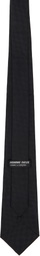 Comme des Garçons Homme Deux Black Checkered Silk Tie