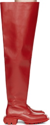 untitlab® Red Reel Derbies Fisherman Tall Boots