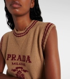Prada Logo wool and cashmere sweater vest