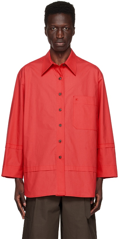 Photo: LOW CLASSIC Red Loose Fit Shirt