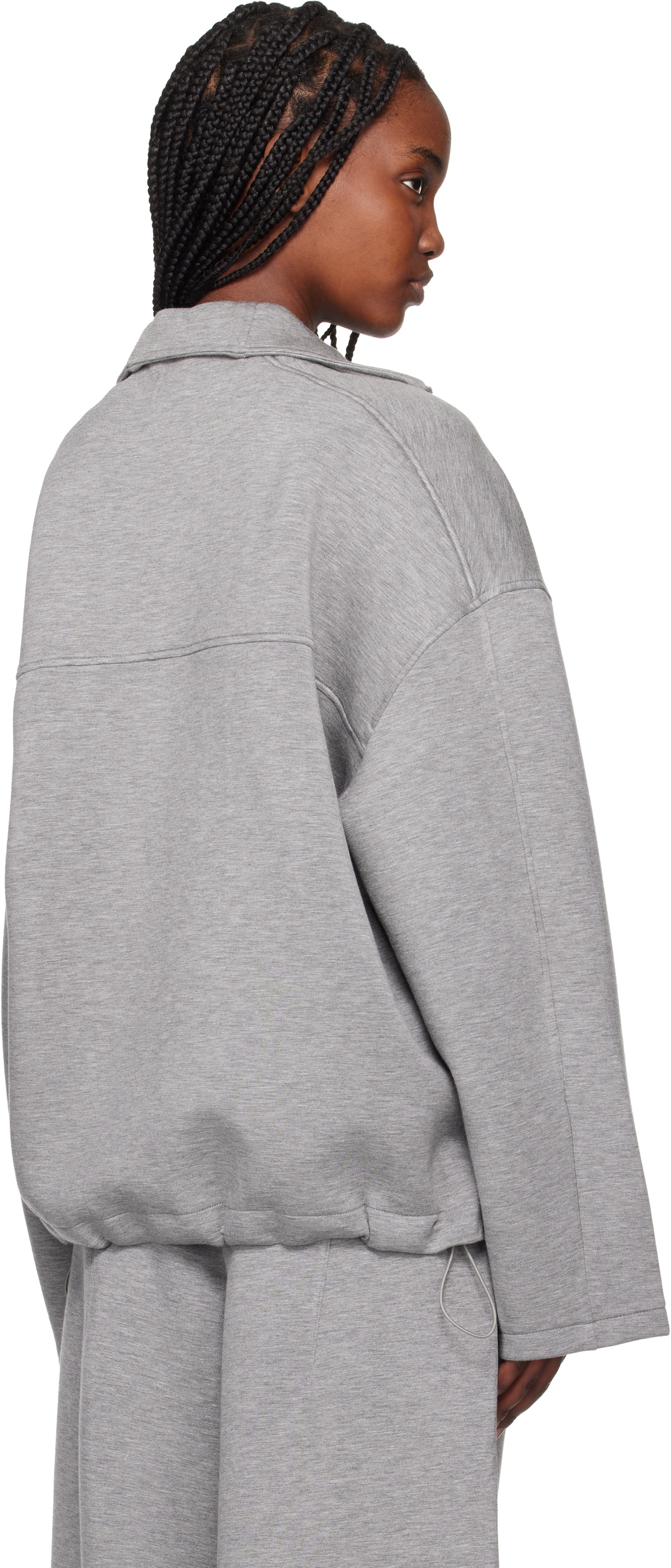 REMAIN Birger Christensen Gray Soft Zipped Jacket