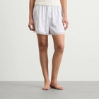 SKIMS Women's Woven Shine Boxer With Lace in Silver Stripe