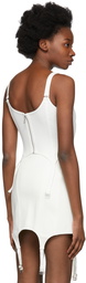 Dion Lee White Rib Combat Corset Tank Top