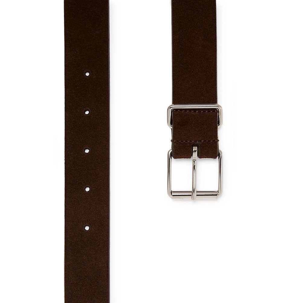 Anderson's - 3.5cm Woven Leather Belt - Brown Anderson's