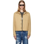 AMIRI Beige Script Collar Shirt Jacket