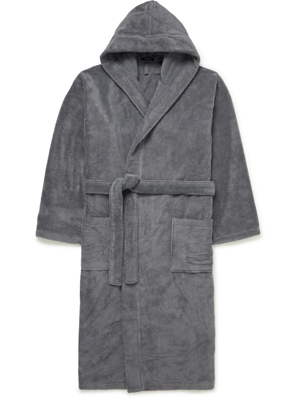 Photo: SCHIESSER - Cotton-Terry Hooded Robe - Gray