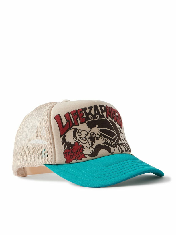 Photo: KAPITAL - Life Kapriccio Mesh-Trimmed Printed Scuba Trucker Cap