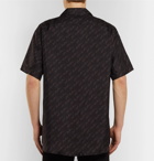 Off-White - Camp-Collar Logo-Print Silk-Twill Shirt - Men - Black
