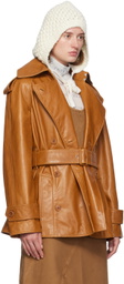 JW Anderson Tan Short Leather Jacket