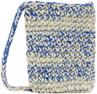 Nicholas Daley Off-White & Blue Crochet Bag