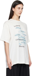 YOHJI YAMAMOTO Off-White 'La mélancolie' Short Sleeve T-shirt