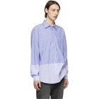 Vetements Blue and White Stripe Double Classic Shirt