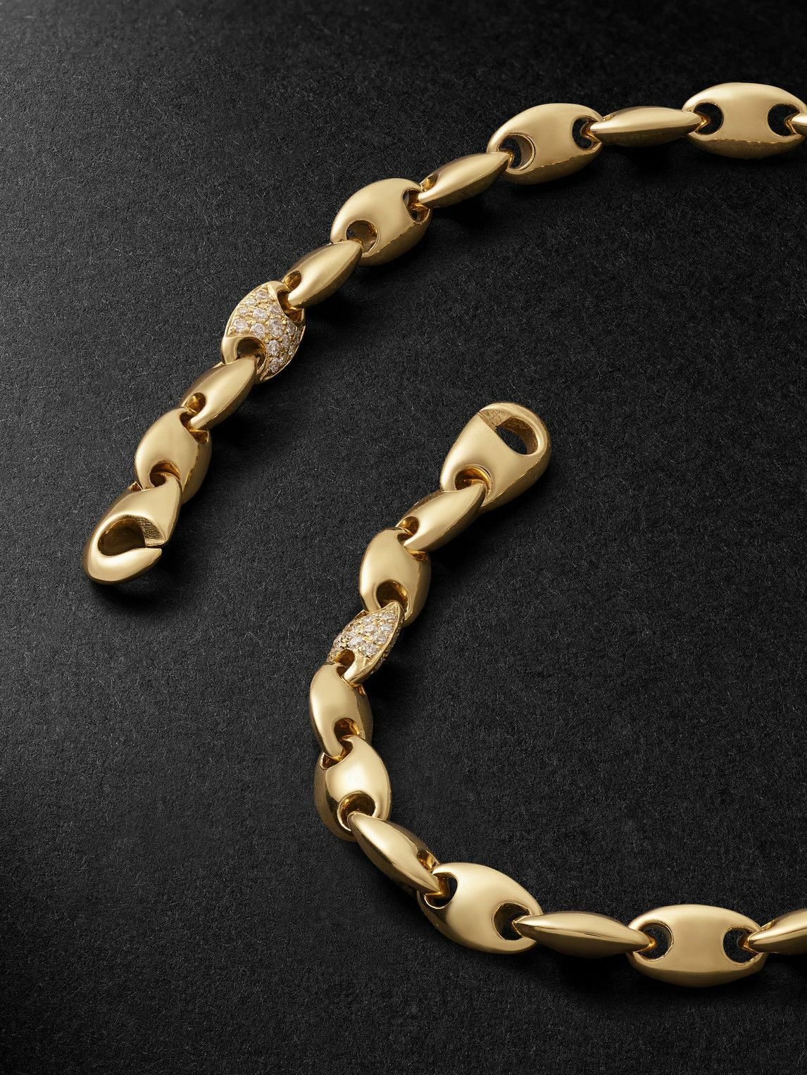 M.COHEN - Neo 18-Karat Gold Diamond Chain Bracelet - Gold