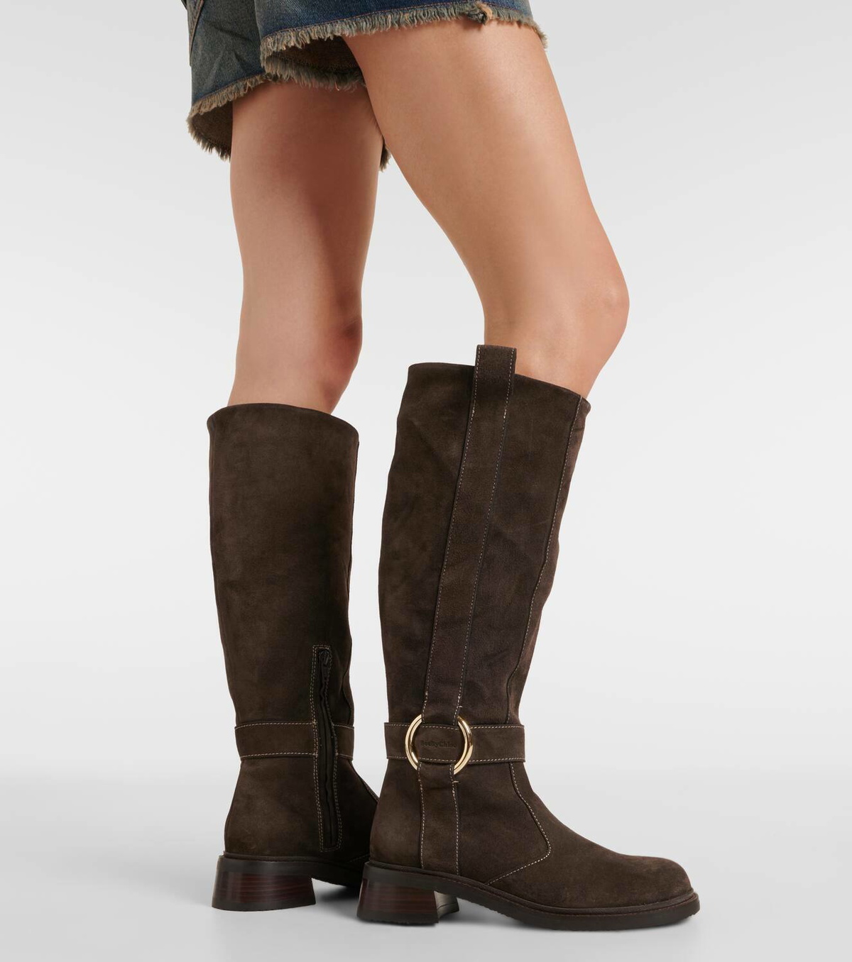 See By Chloé New Ring suede knee-high boots