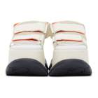 Sunnei Off-White Canvas Low Platform Sandals