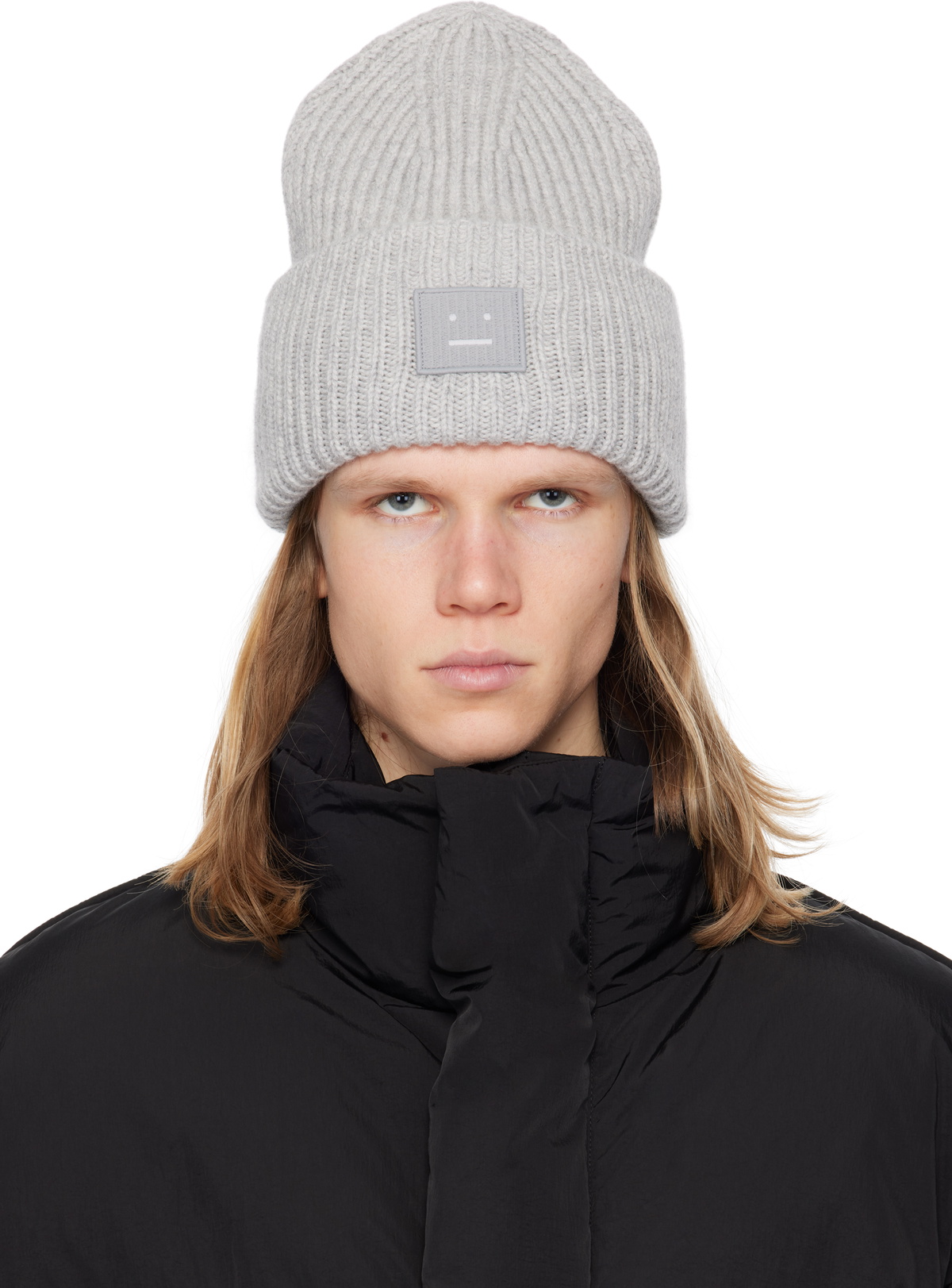 Acne Studios Blue Wool Mohair Beanie Acne Studios