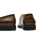 Duke + Dexter Men's Wilde Penny Loafer in Chestnut/White