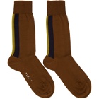 Marni Brown Striped Socks
