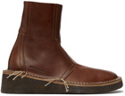 Acne Studios Brown Knotted Ankle Boots