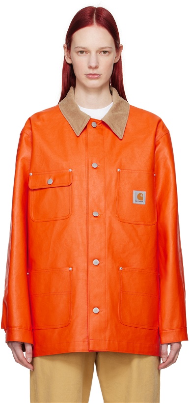 Photo: Junya Watanabe Orange Carhartt Work In Progress Edition Jacket