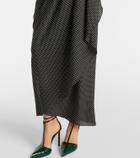Tom Ford Polka-dot silk midi skirt