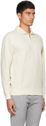 BEAMS PLUS Off-White Sweat Half Zip Sweatshirt