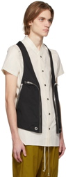 Rick Owens Black Canvas Bauhaus Harness Vest