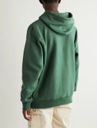 Manresa - Logo-Embroidered Cotton-Blend Jersey Hoodie - Green